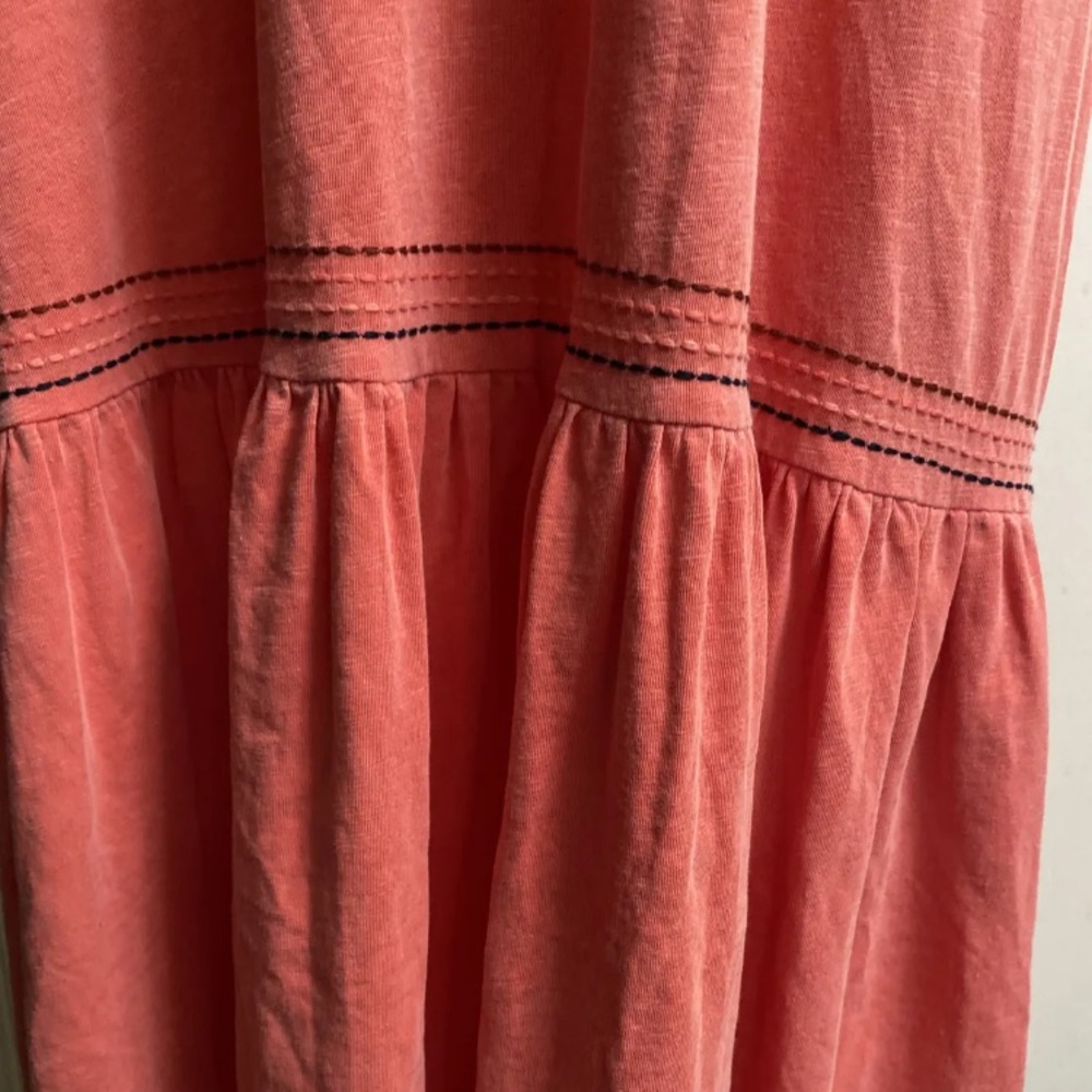 SUNDRY - Anthro Orange Embroidered MIDI Tank Dress Size 0 NWT - Picture 5 of 11